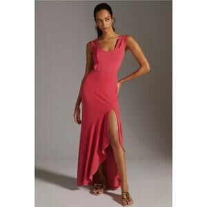 Anthropologie x Maeve Open-Back Breezy Knit High Slit Maxi Dress Size Large, NWT